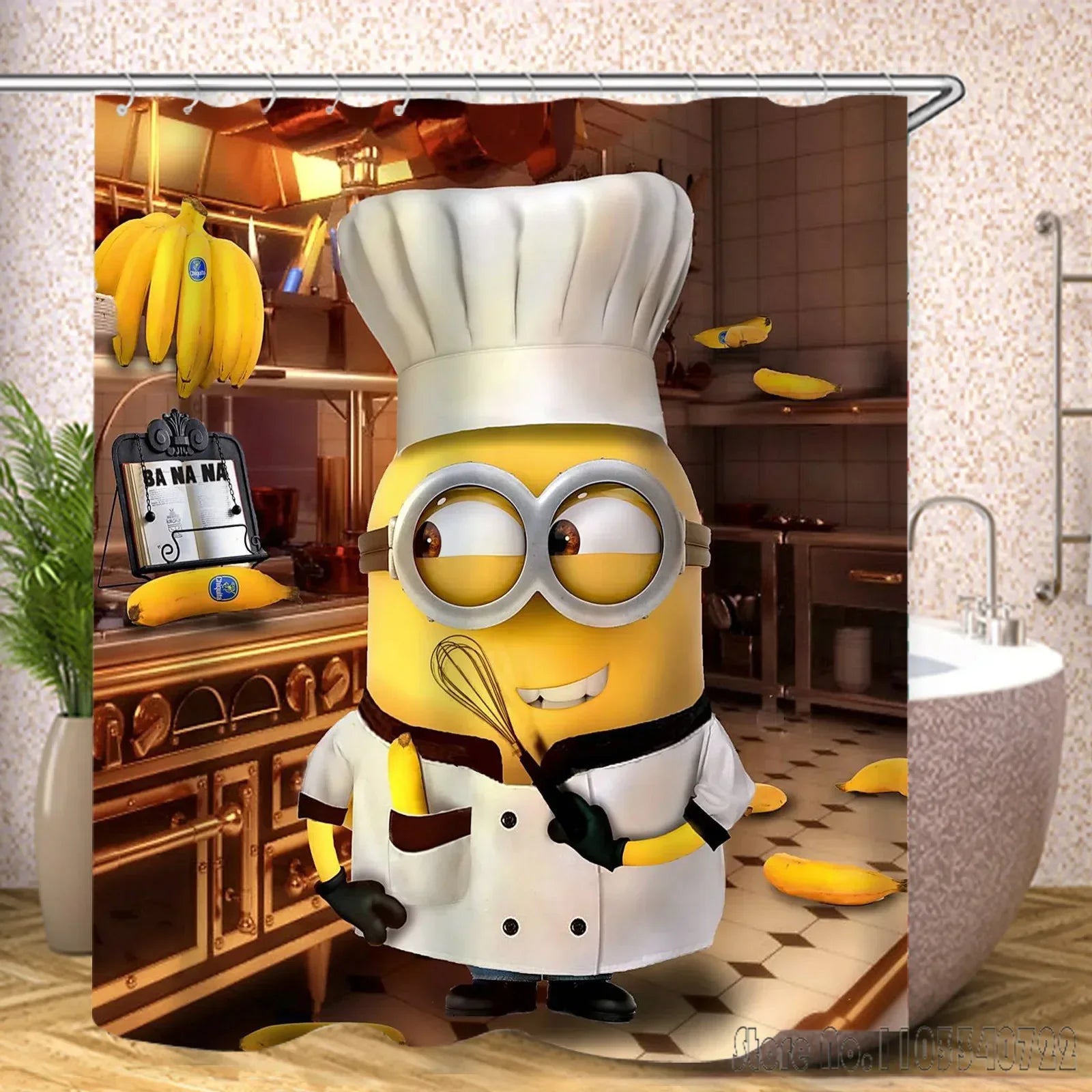 Miniso Minions Shower Curtain – Waterproof Cartoon Bathroom Decor - Image 9