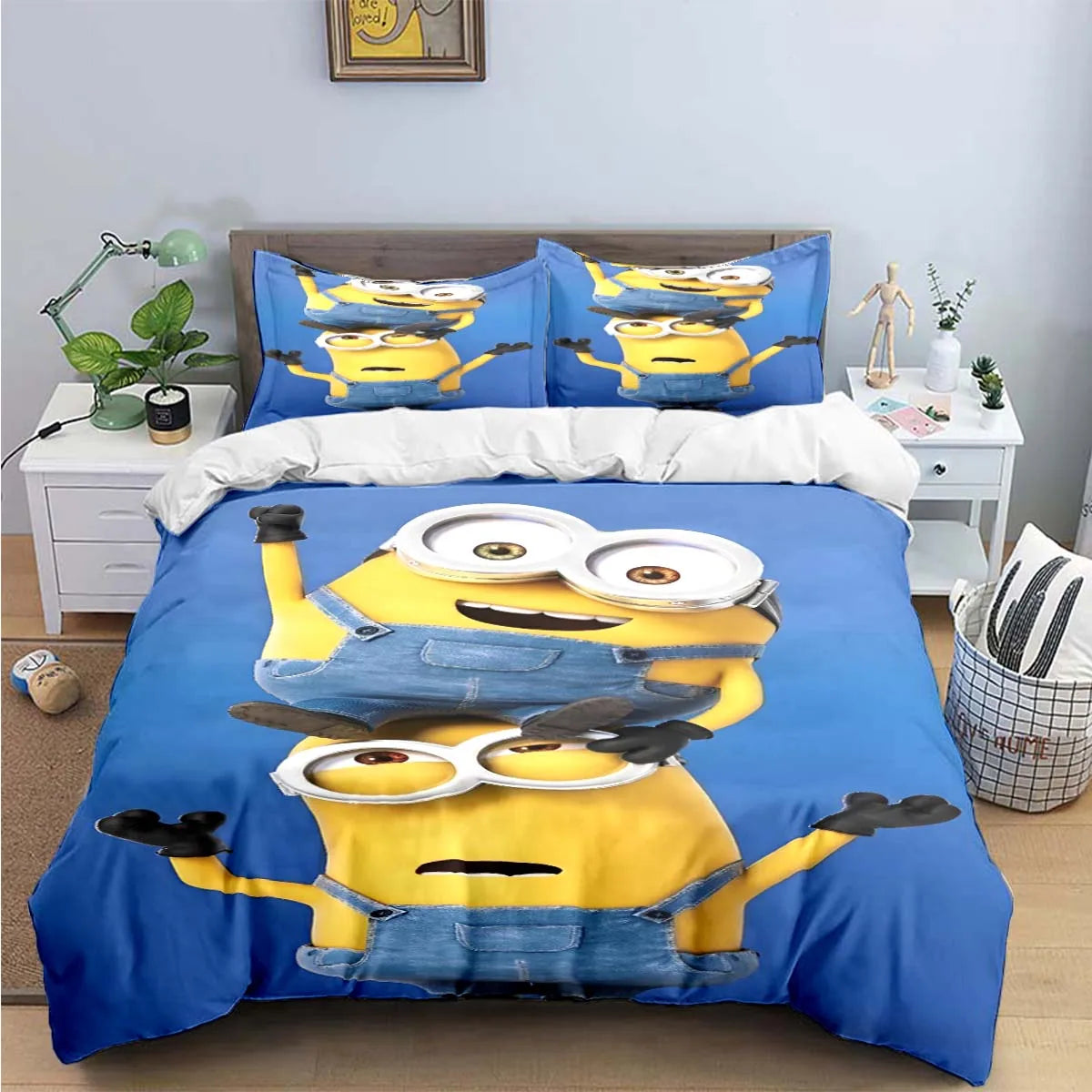 Banana Minions Bedding Set – Cartoon Comforter Set for Kids & Teens - Image 19