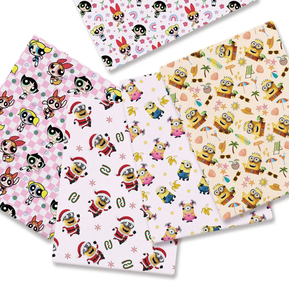 Minions Cotton Fabric – Cartoon Sewing Material for DIY