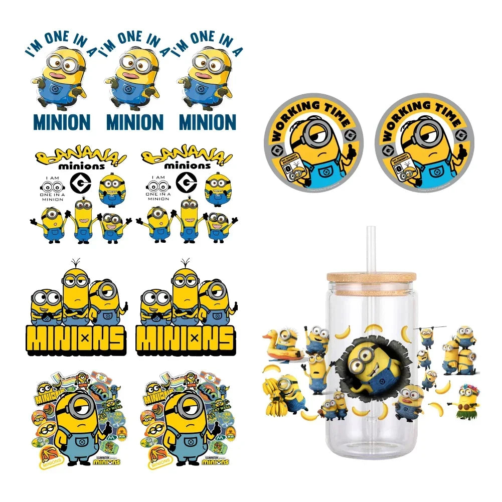 Cartoon Minions Cute Pattern UV DTF Transfer Sticker - Image 22