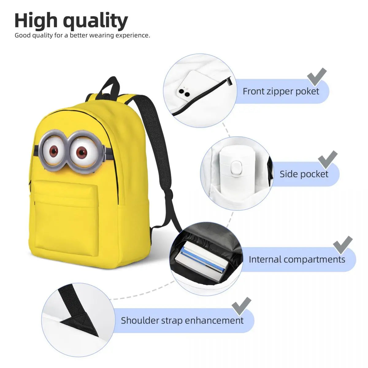 Kawaii Despicable Me Minions Fashion Backpack - Image 3