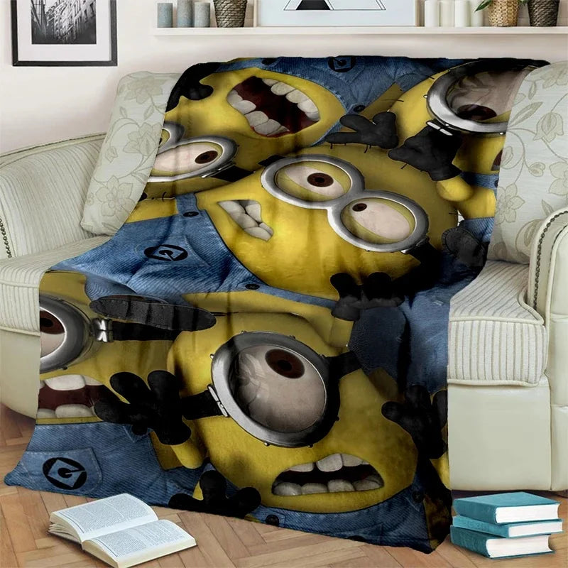 2025 Minions Flannel Blanket – Soft Cartoon Throw for Kids & Home - Image 5