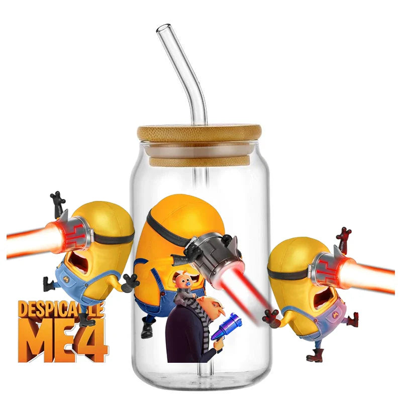 Minions UV DTF Transfer Stickers for 16oz Libbey Glasses - Image 38