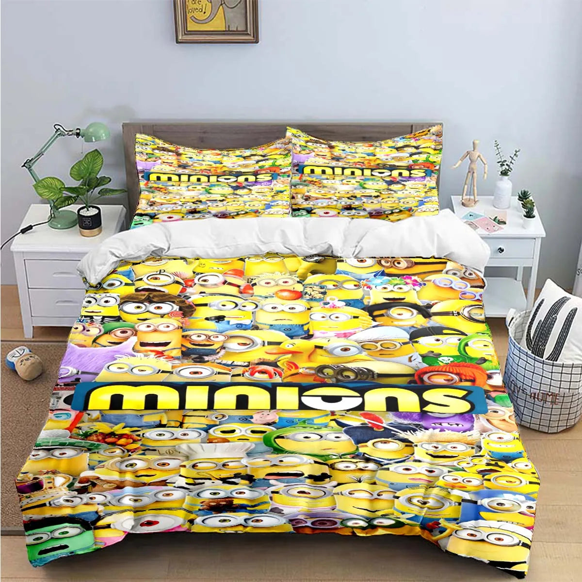 Banana Minions Bedding Set – Cartoon Comforter Set for Kids & Teens - Image 6