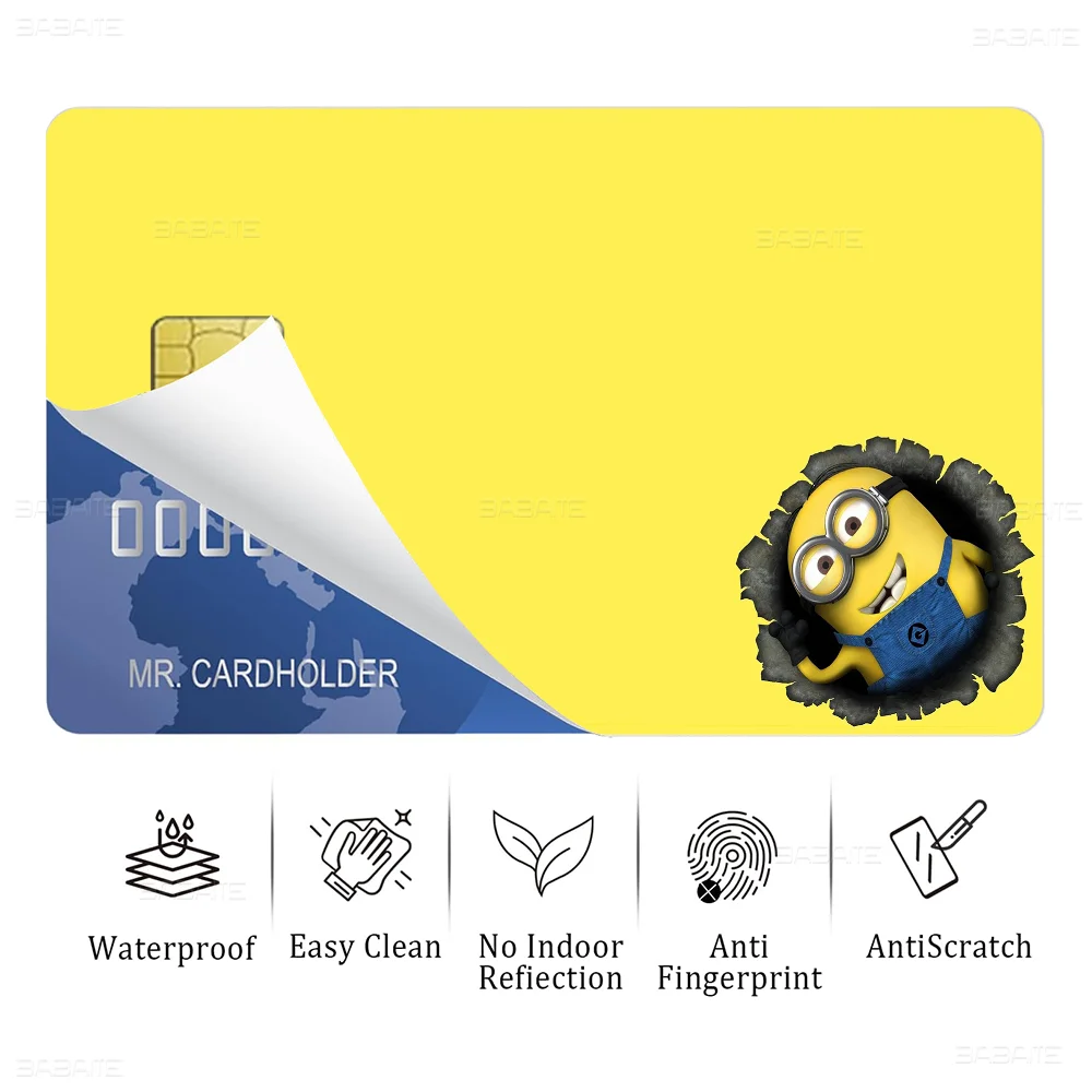 Cartoon L-Lovely Cute M-Minions Game Film Cover Sticker for Credit Card - Image 15