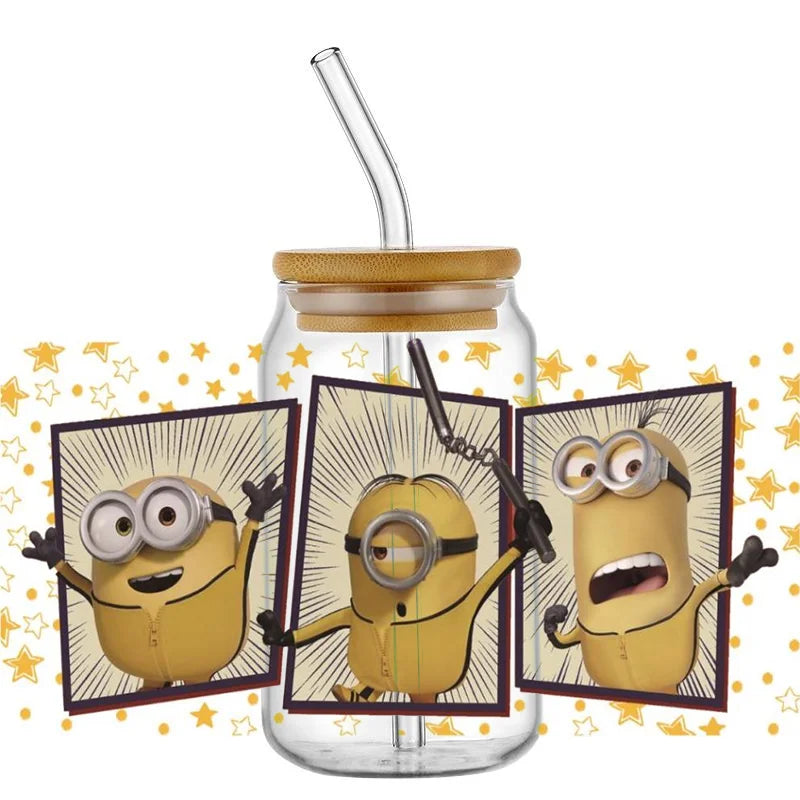 Miniso Cartoon 3D Minions UV DTF Cup Wrap - Image 7