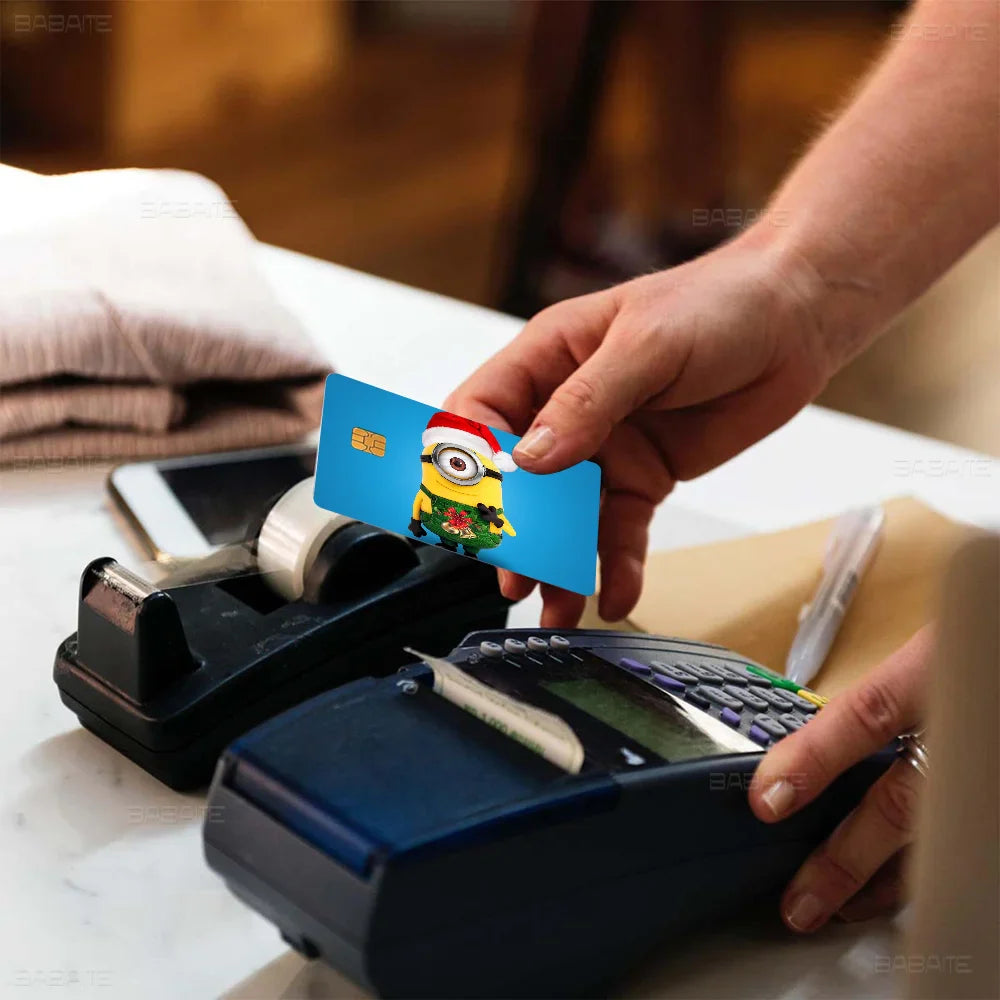 Cartoon L-Lovely Cute M-Minions Game Film Cover Sticker for Credit Card - Image 12