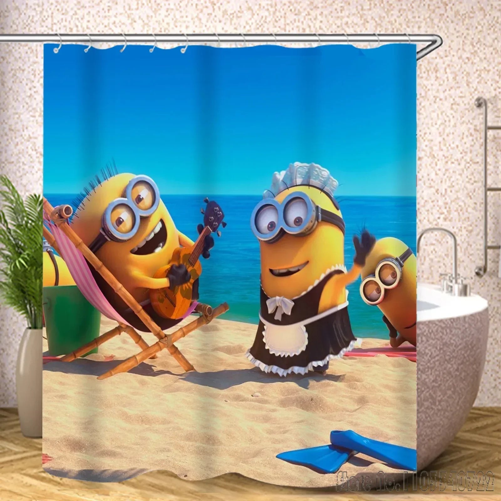 Miniso Minions Shower Curtain – Waterproof Cartoon Bathroom Decor - Image 11