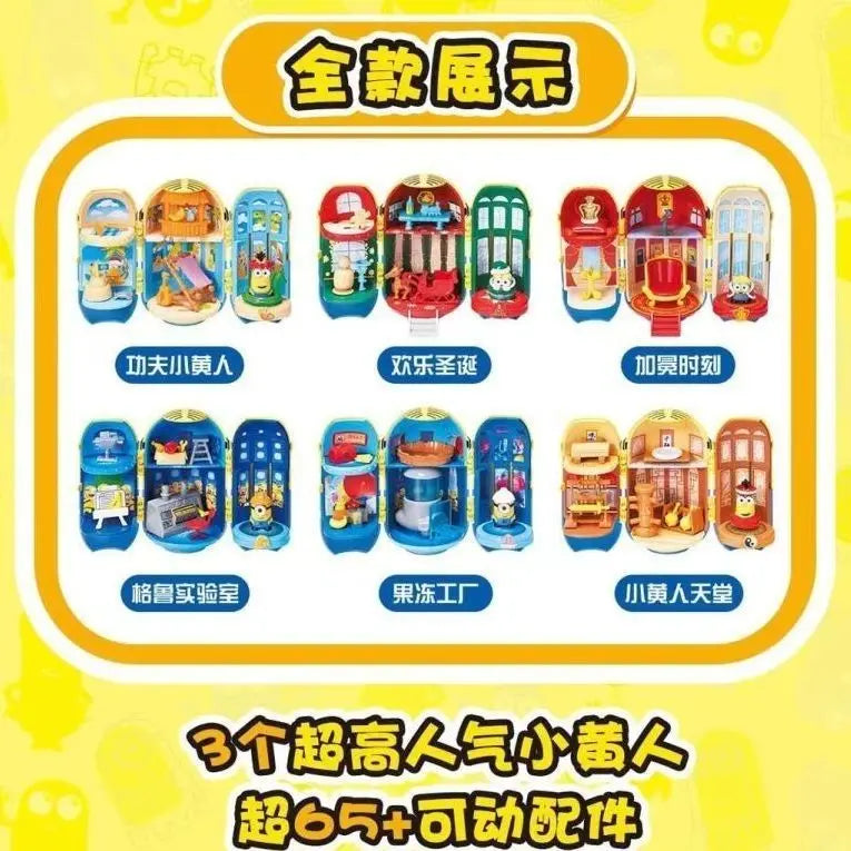Minions Anime Cartoon Cute Doll Figure Blind Box Creative Despicable Me Scene Model Ornament Toy Surprise Gift Box Wholesale - Image 7