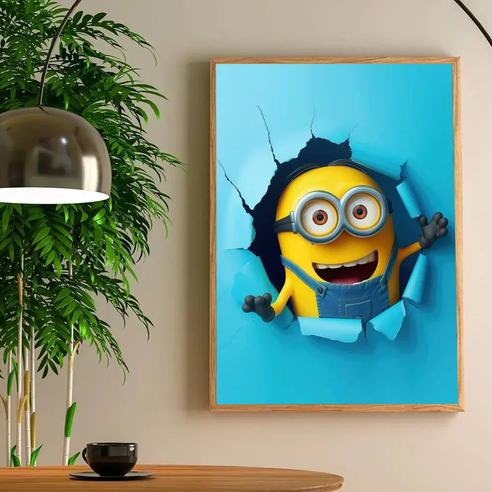 1pc Anime M-Minions Poster Self-Adhesive Art Sticker - Image 6