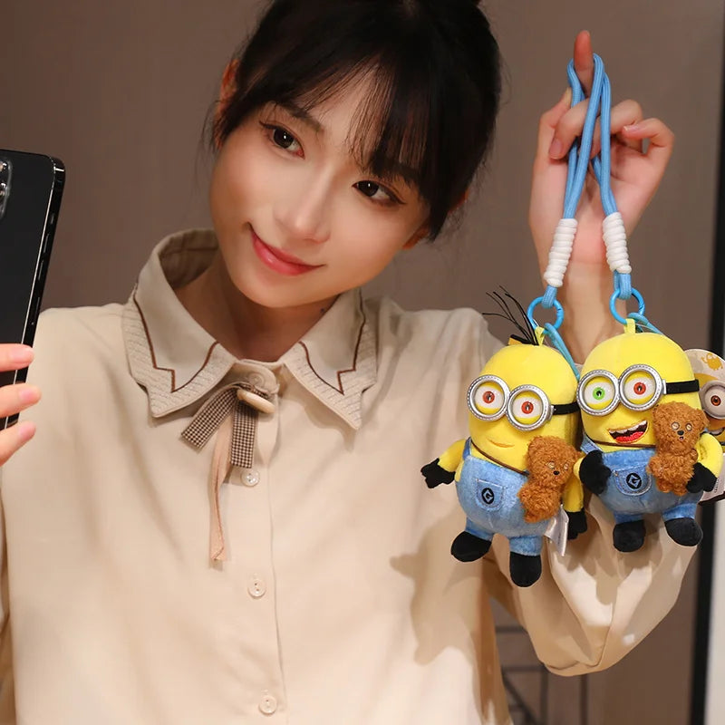 21cm Minions Despicable Me Plush Keychain - Image 3