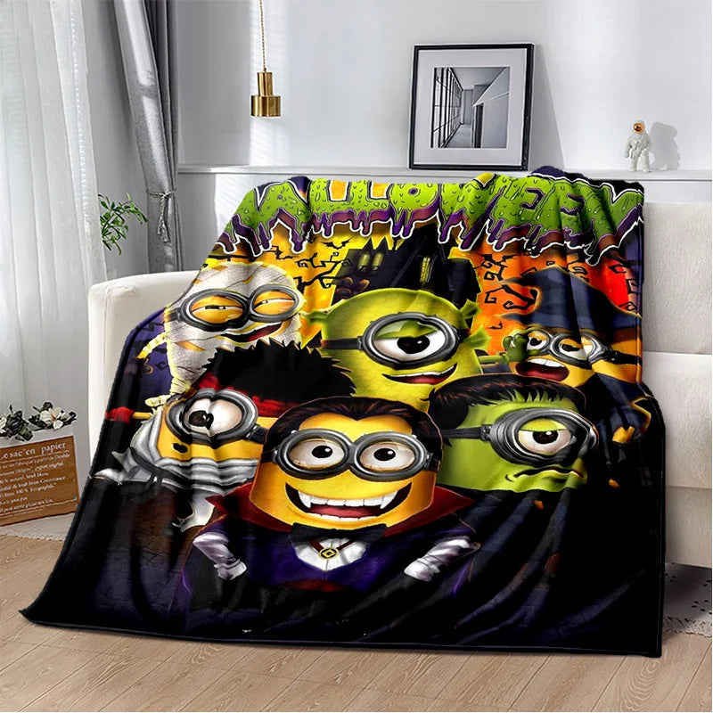Kawaii Minions Flannel Blanket – Soft Throw for Bed, Sofa & Kids' Rooms - Image 14