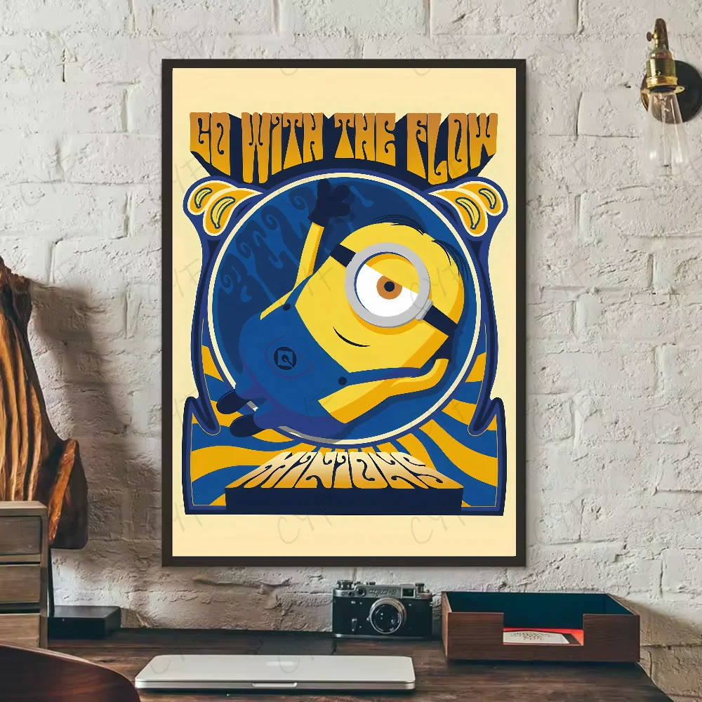 Cartoon M-Minions Cute Banana Poster Waterproof Wall Art Sticker - Image 17