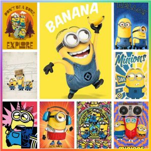 Minions Diamond Painting Kit – 5D DIY Mosaic Art for Home Décor