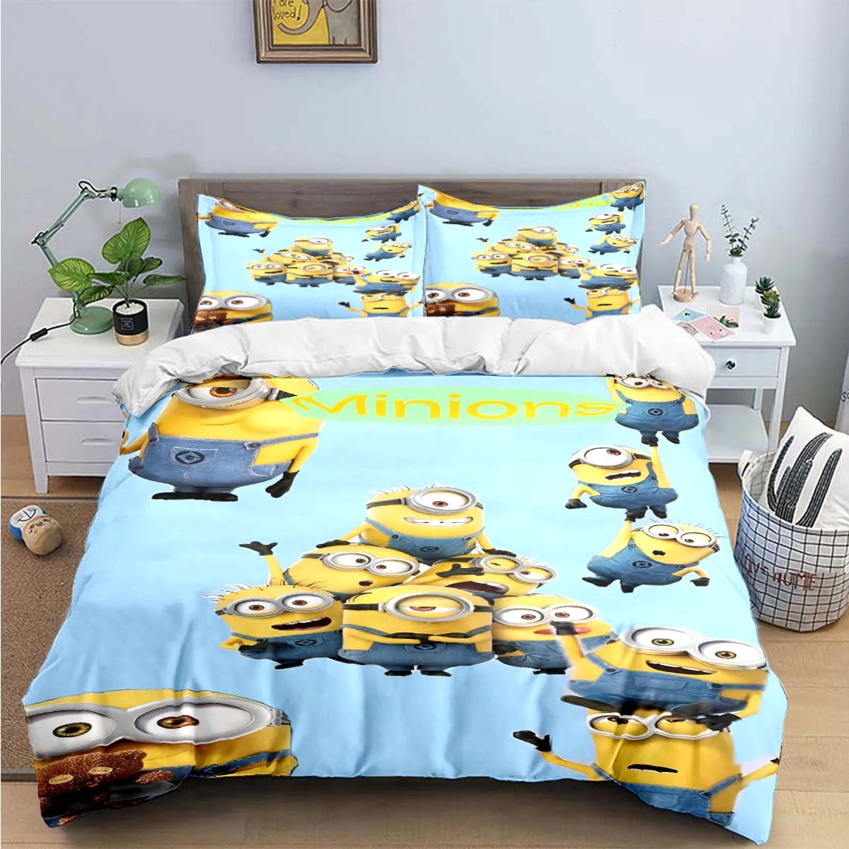 Banana Minions Bedding Set – Cartoon Comforter Set for Kids & Teens - Image 14