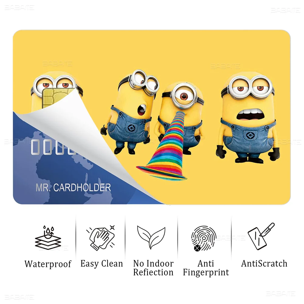 Cartoon L-Lovely Cute M-Minions Game Film Cover Sticker for Credit Card - Image 16