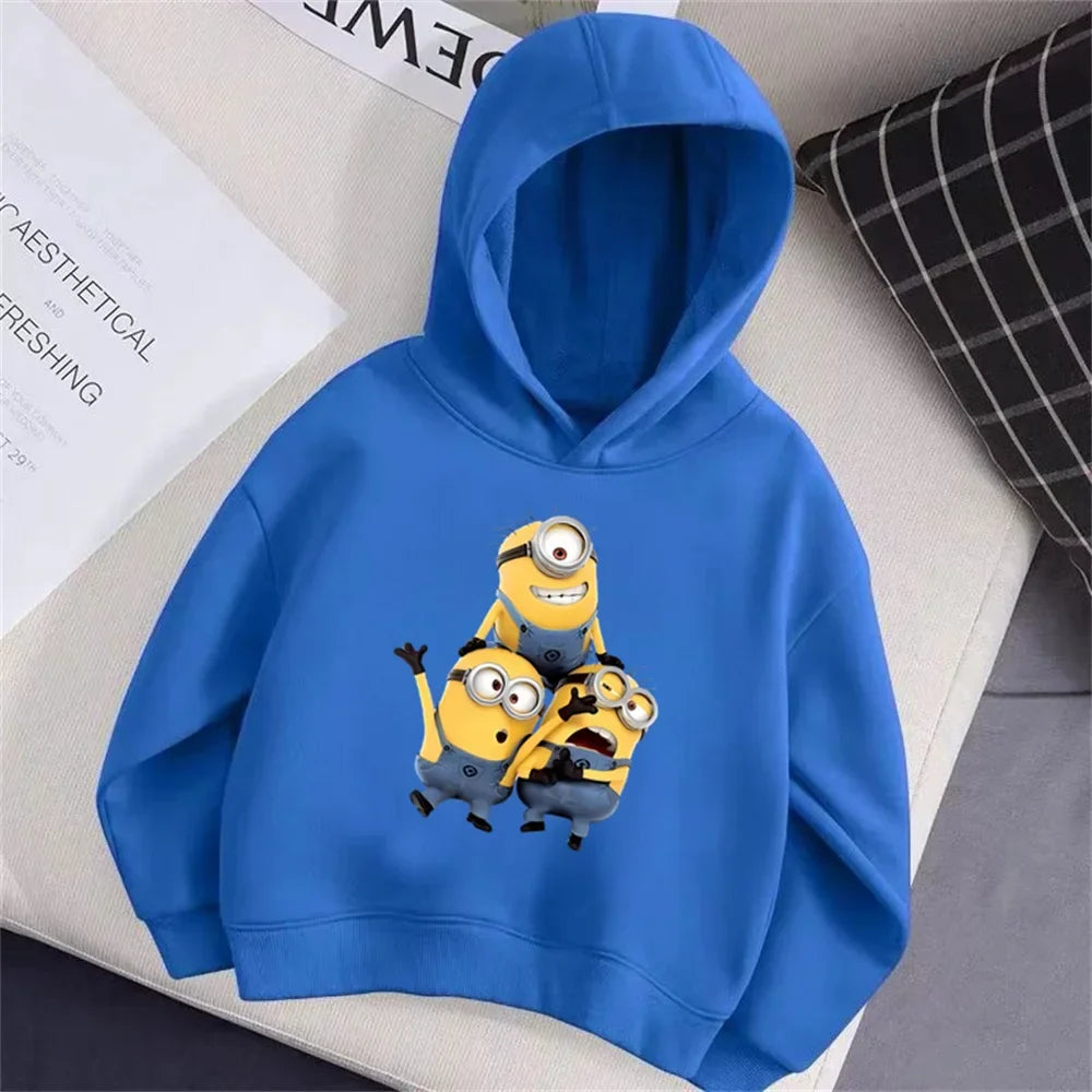 Minions Thick Fleece Hoodie for Kids – Winter Pullover Edition - Image 2