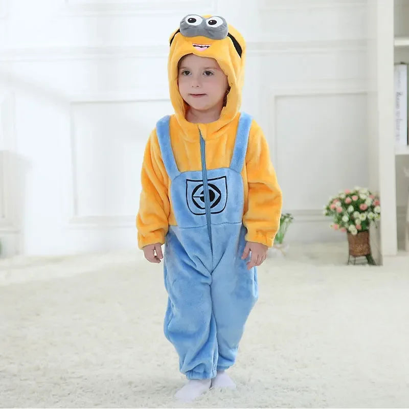 MINISO Baby Minions Kigurumi – Winter Warm Newborn Onesie - Image 5