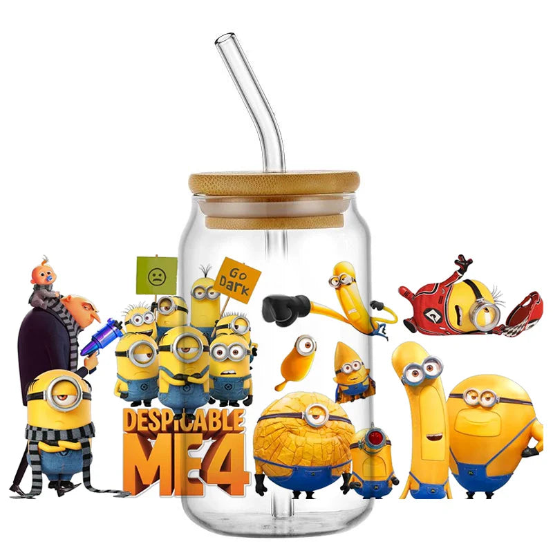 Minions UV DTF Transfer Stickers for 16oz Libbey Glasses - Image 34