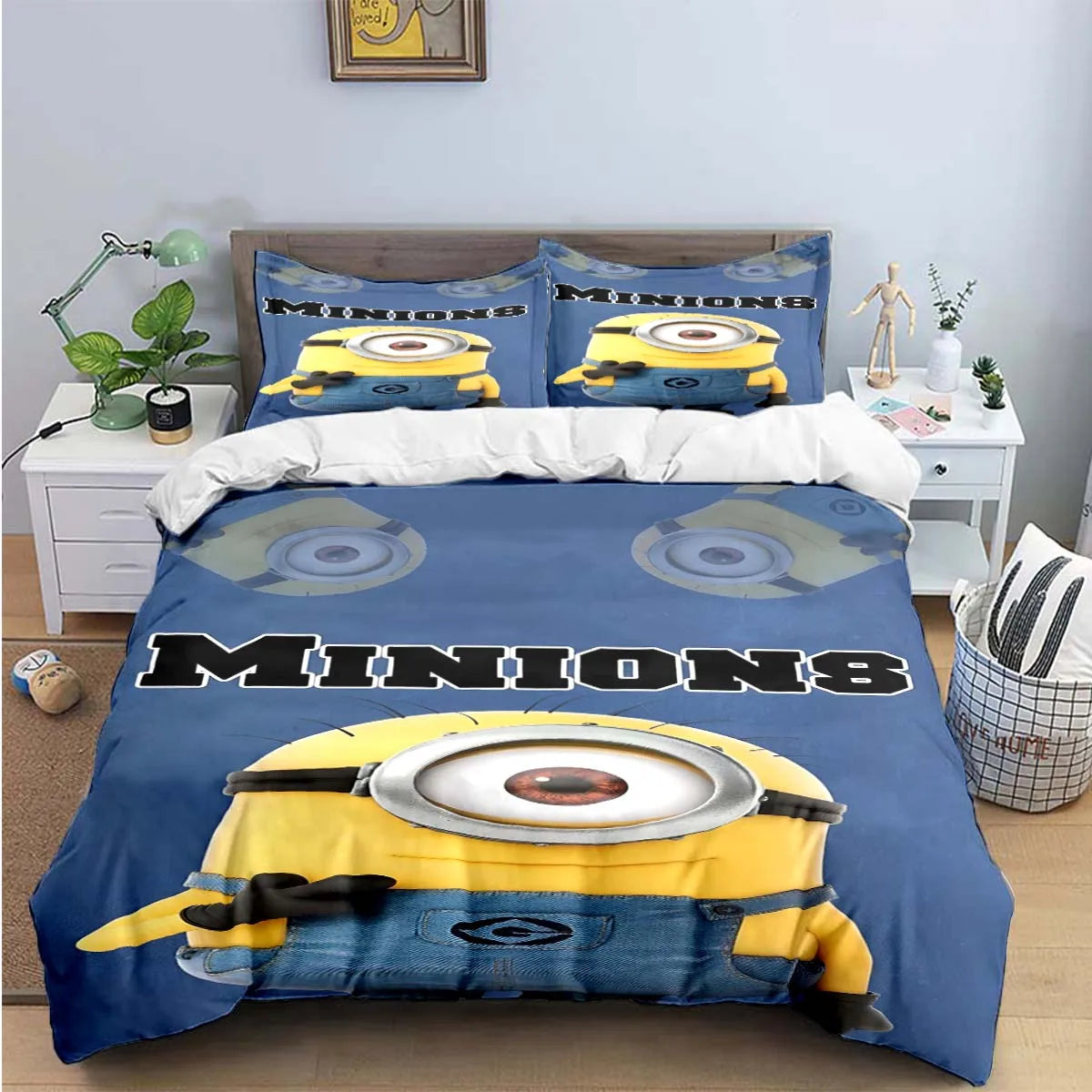 Banana Minions Bedding Set – Cartoon Comforter Set for Kids & Teens - Image 13