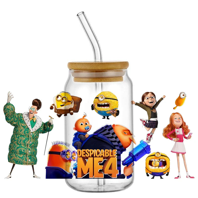 Minions UV DTF Transfer Stickers for 16oz Libbey Glasses - Image 29