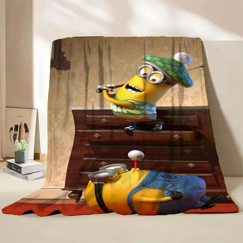 Minions Flannel Throw Blanket – Soft Winter Cartoon Blanket by MINISO - Image 26