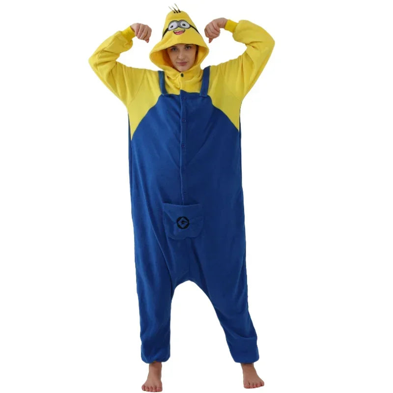 Despicable Me Minions "Smile" Onesie Pajamas – Adult Cartoon Sleepwear - Image 3