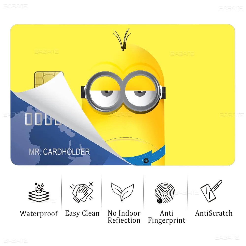 Cartoon L-Lovely Cute M-Minions Game Film Cover Sticker for Credit Card - Image 2