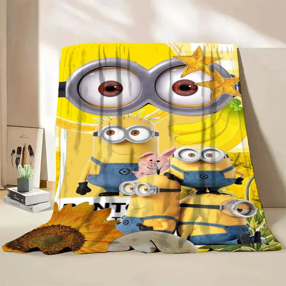 Minions Flannel Throw Blanket – Soft Winter Cartoon Blanket by MINISO - Image 36