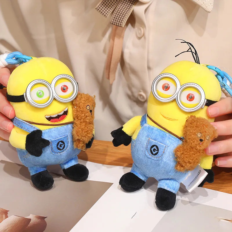 21cm Minions Despicable Me Plush Keychain - Image 2