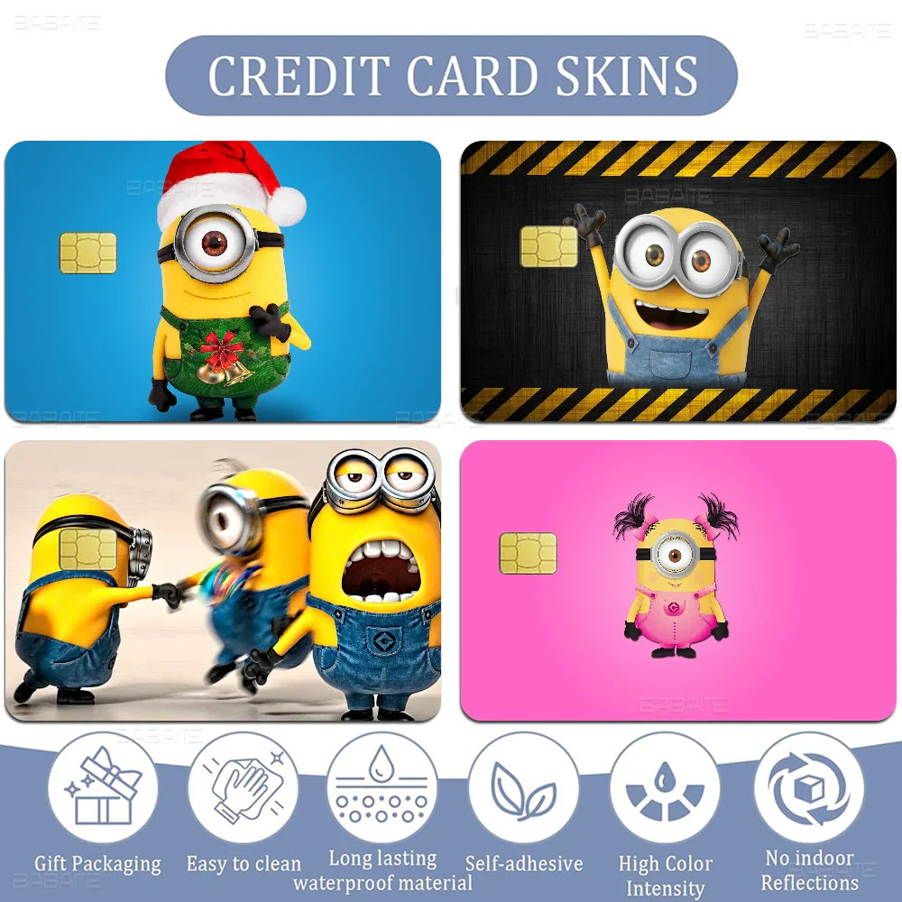 Cartoon L-Lovely Cute M-Minions Game Film Cover Sticker for Credit Card - Image 10
