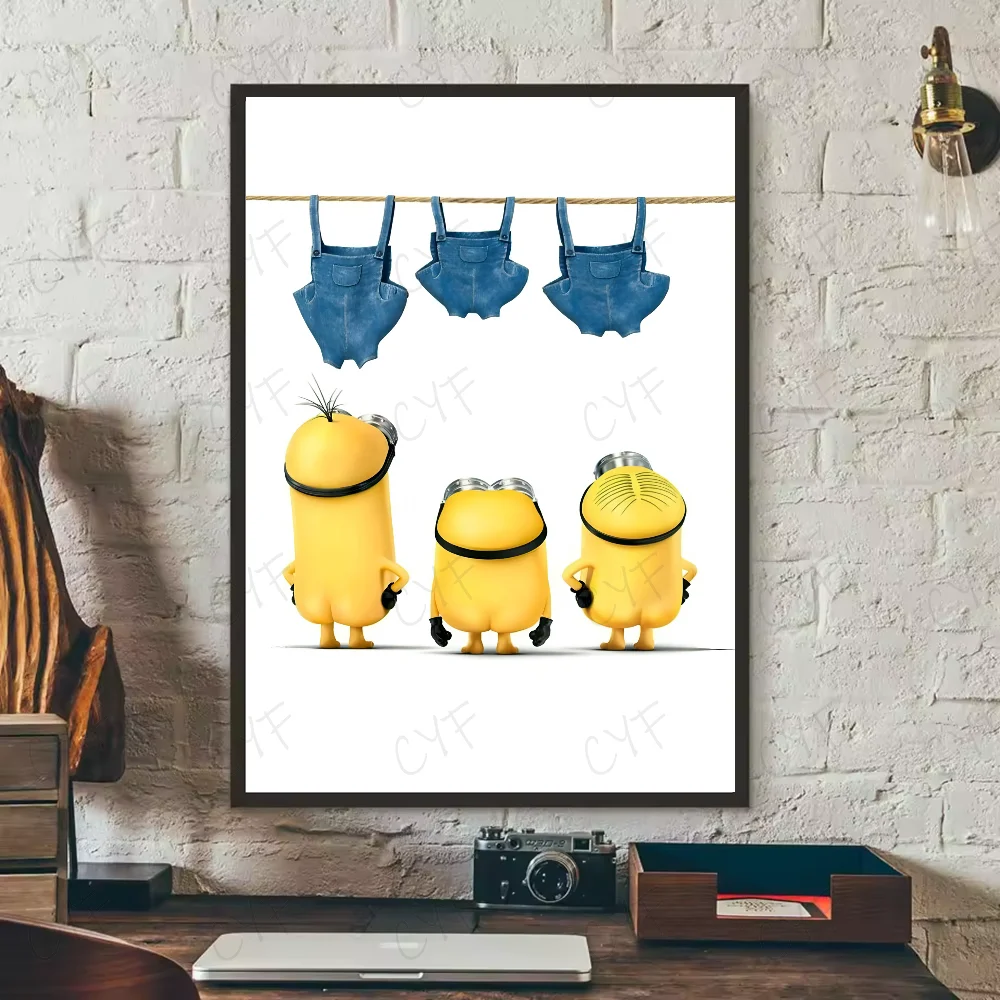 Cartoon M-Minions Cute Banana Poster Waterproof Wall Art Sticker - Image 6