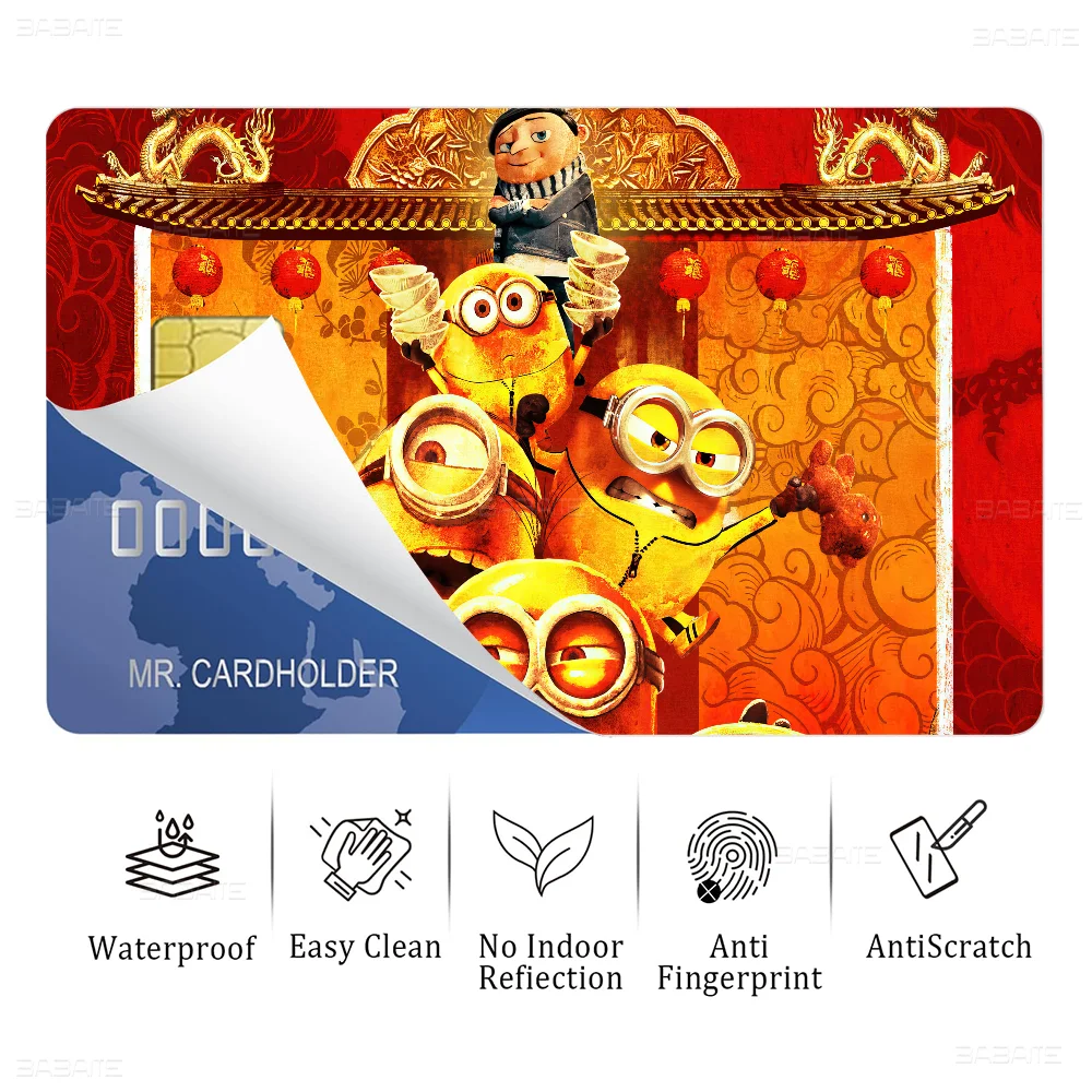 Cartoon L-Lovely Cute M-Minions Game Film Cover Sticker for Credit Card - Image 14