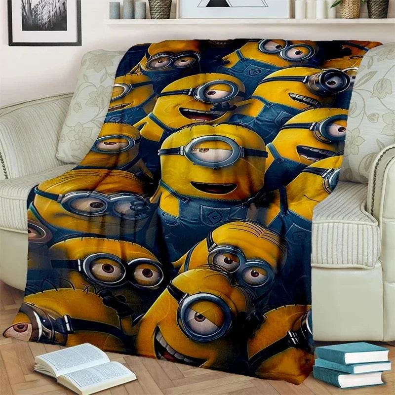 2025 Minions Flannel Blanket – Soft Cartoon Throw for Kids & Home - Image 3