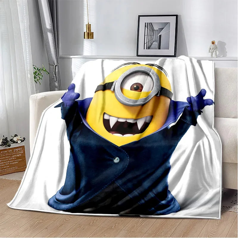 Kawaii Minions Throw Blanket – Soft Cartoon Cover for Bed, Sofa & Kids - Image 17