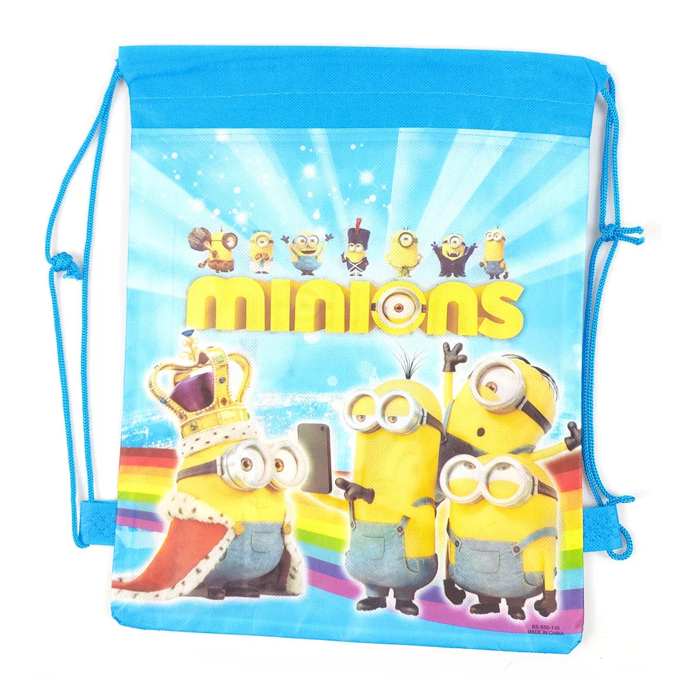 Minions Drawstring Backpack – Party Favor Gift Bag for Kids - Image 2