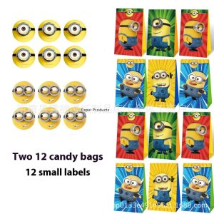 Minions Party Candy & Popcorn Bags – Cartoon Gift Bags for Events