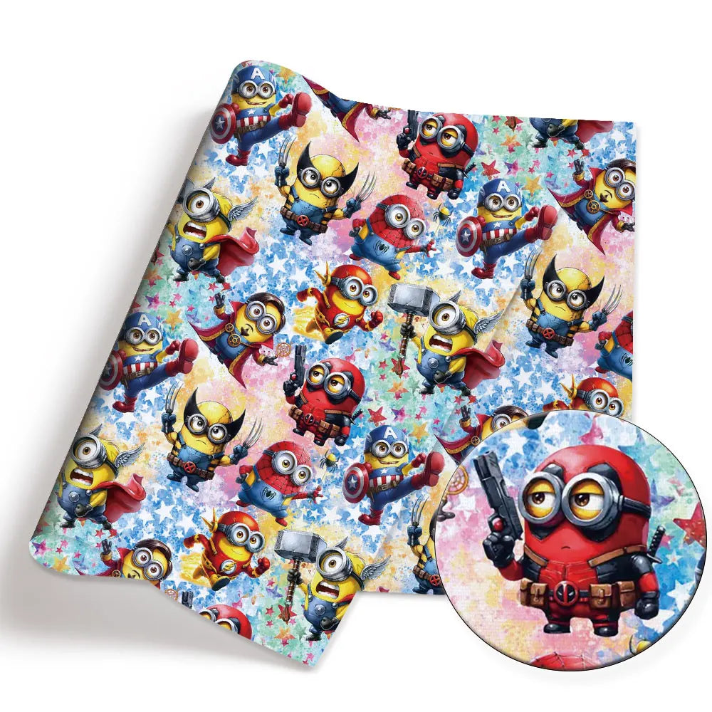 Minions Cotton Fabric – Cartoon Patchwork Textile for Sewing & Crafts - Image 6