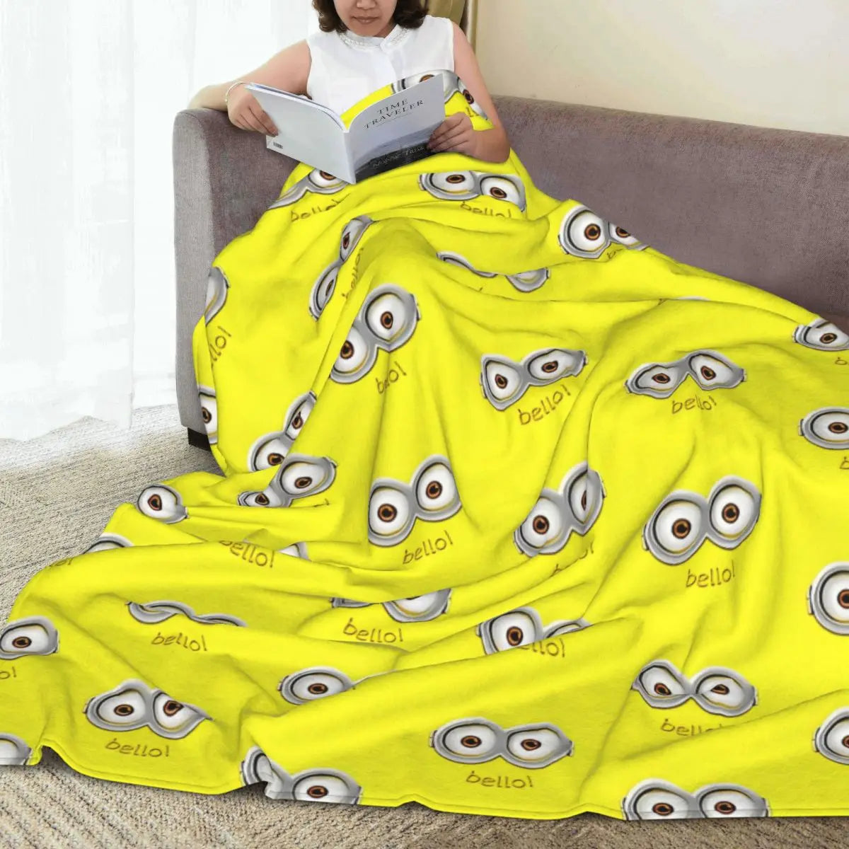 Bello! Minions Plush Blanket – Super Soft Flannel Throw for Travel & Home - Image 2
