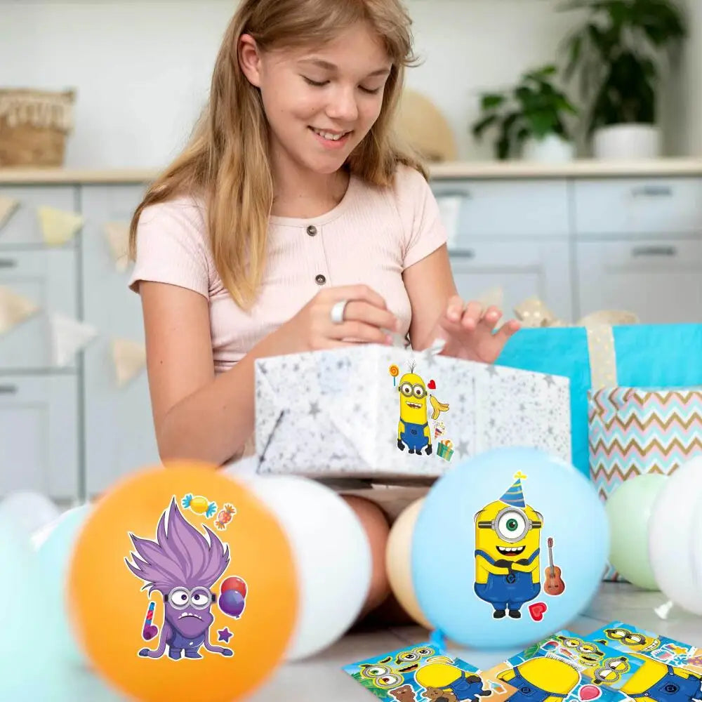 16pcs Minions DIY Sticker Anime Cartoon Despicable Me Cute Stickers - Image 5