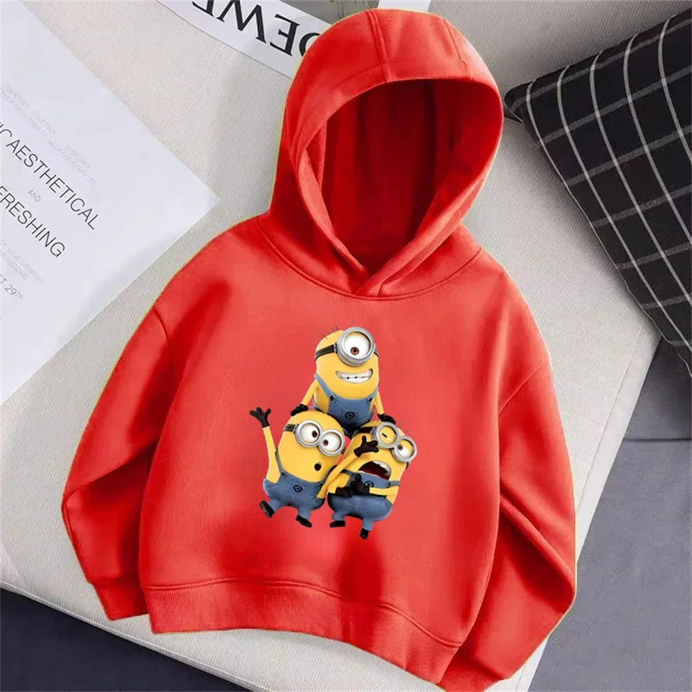 Minions Thick Fleece Hoodie for Kids – Winter Pullover Edition - Image 3