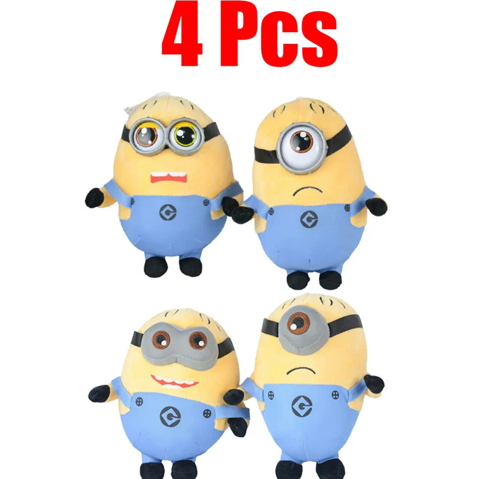 Minions 4 Plush Keychains Kawaii Cartoon Dolls - Image 3