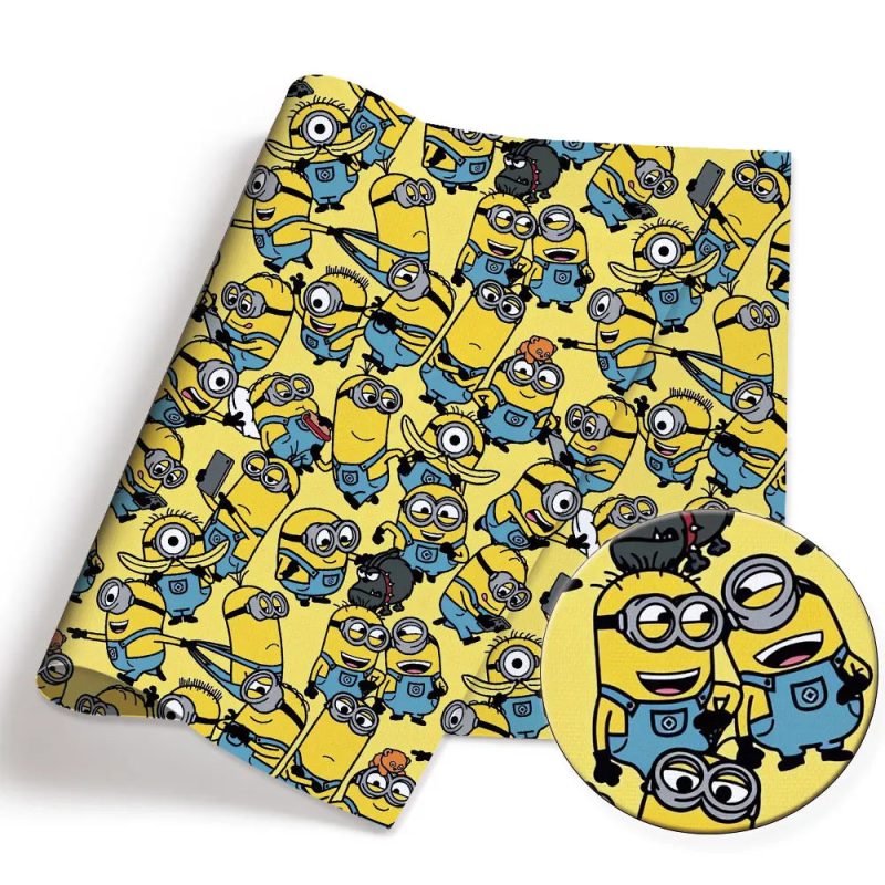 BEAST KINGDOM Minions Cartoon Patchwork Fabric – Cotton Blend for DIY Crafts - Image 4