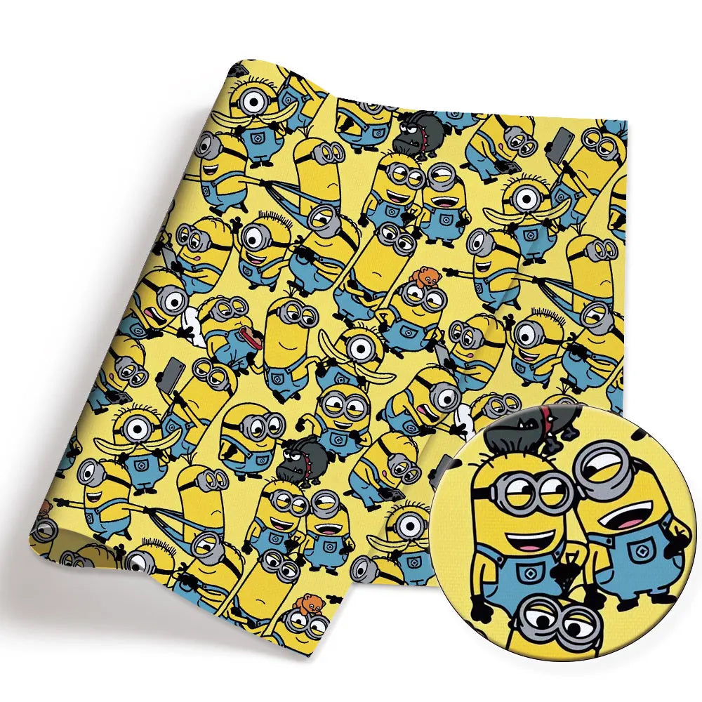 BEAST KINGDOM Minions Cartoon Patchwork Fabric – Cotton Blend for DIY Crafts - Image 4