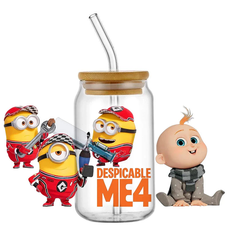 Minions UV DTF Transfer Stickers for 16oz Libbey Glasses - Image 19