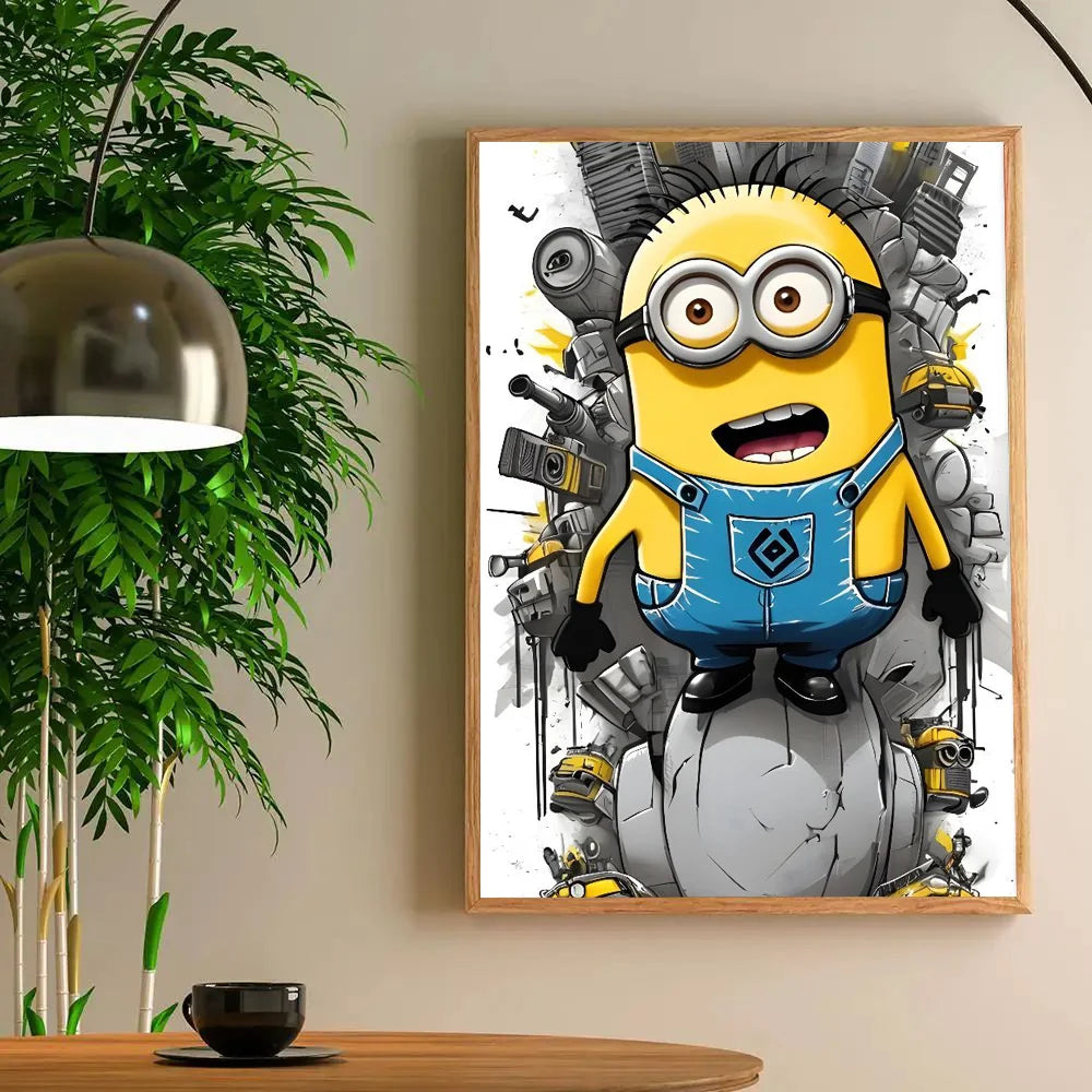 1pc Anime M-Minions Poster Self-Adhesive Art Sticker - Image 12
