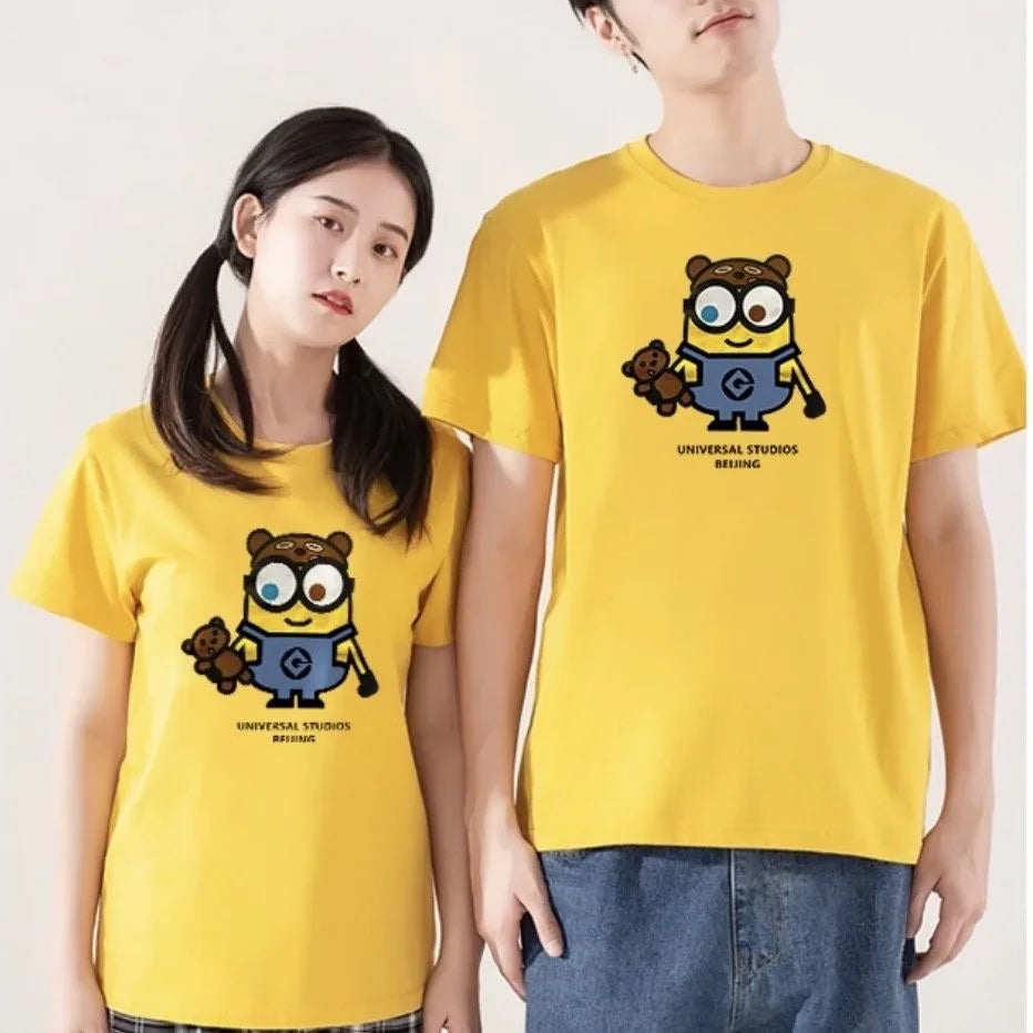 Kawaii Minions Oversized T-Shirt – Unisex Cotton Streetwear - Image 4