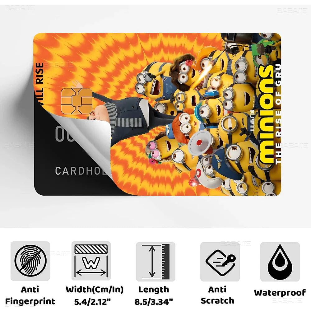 Cute M-Minions 2024 Anime Cartoon Skin Stickers for Credit Card - Image 7