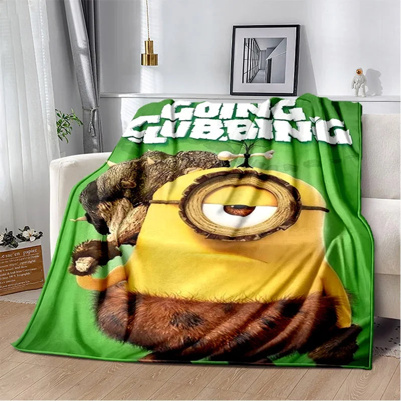Kawaii Minions Throw Blanket – Soft Cartoon Cover for Bed, Sofa & Kids - Image 22