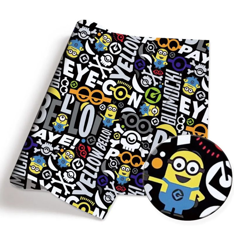 BEAST KINGDOM Minions Cartoon Patchwork Fabric – Cotton Blend for DIY Crafts - Image 6